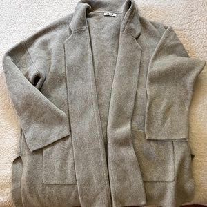 Madewell Grey Wool Blend Oversized Cardigan Sweater
